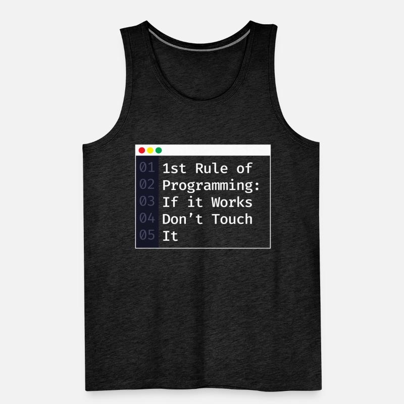 1ère règle de programmation du codage du programmeur Débardeur bio Premium Homme