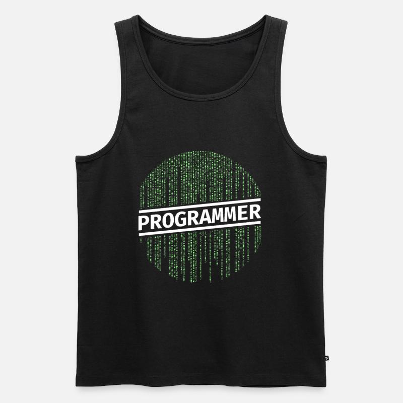 Programmer Programmierer Coding - Männer Premium Bio Tank Top - Schwarz