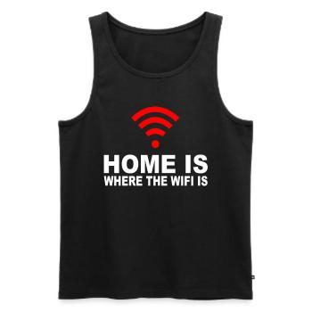 Wireless Wifi Wlan Gamer IT Programmer Gift - Men's Premium Organic Tank Top - black - Front - AI Model Male 178 light (178cm)