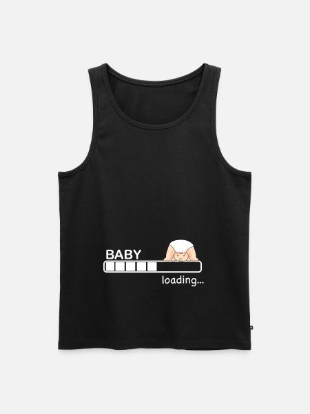 Baby loading offspring pregnancy gift - Men's Premium Organic Tank Top - black