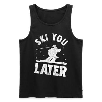 ski - Men's Premium Organic Tank Top - black - Front - Michal (187cm)