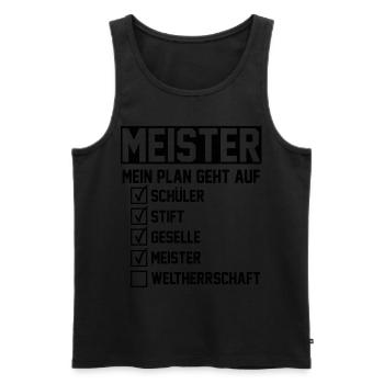 Meister Handwerksmeister Mechatroniker Tischler Ge - Männer Premium Bio Tank Top - Schwarz - Vorne - Michal (187cm)