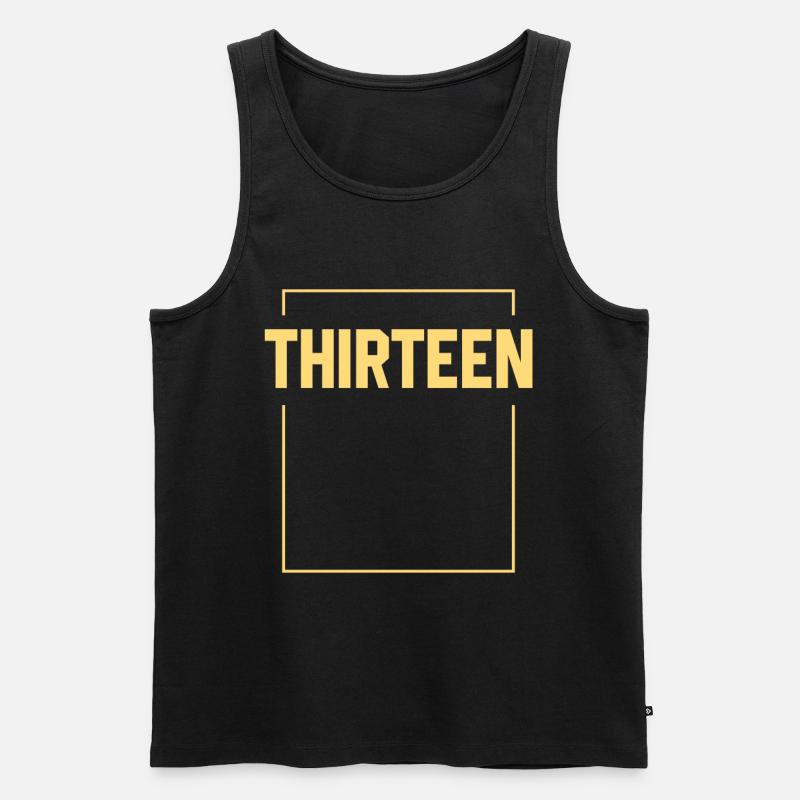 Treize Turning 13 - Cadeau d'anniversaire - Débardeur bio Premium Homme - noir