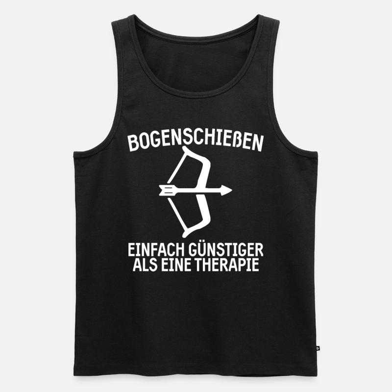 Bogensport Bogenschiessen Langbogen Geschenk - Männer Premium Bio Tank Top - Schwarz