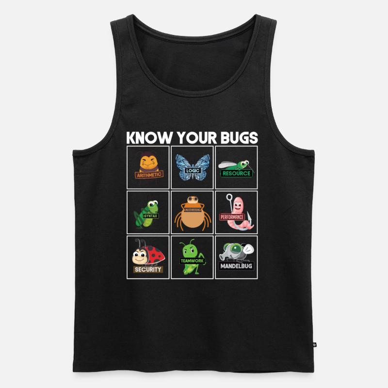 Know Your Bugs Programmierer Coding - Männer Premium Bio Tank Top - Schwarz