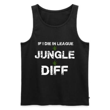 jungle difference League be a legend - Men's Premium Organic Tank Top - black - Front - AI Model Male 178 light (178cm)