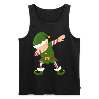 Elf dab tamponnant le cadeau tendance drôle de Noël - Débardeur bio Premium Homme - noir - Devant - Michal (187cm)