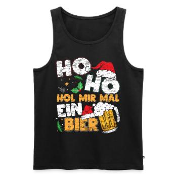 Hol Mir Mal Ein Bier Lustiges Weihnachts - Männer Premium Bio Tank Top - Schwarz - Vorne - Michal (187cm)