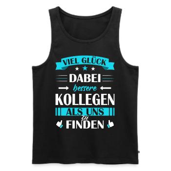 Jobwechsel Abschiedsgeschenk Kollege - Abschied - Männer Premium Bio Tank Top - Schwarz - Vorne - AI Model Male 178 light (178cm)