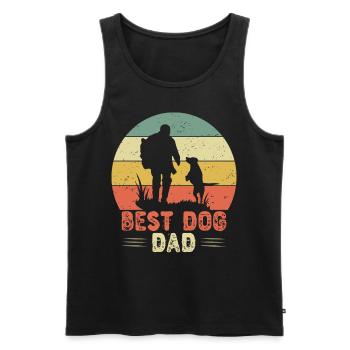 Master dog love dog dad gift dog dad - Men's Premium Organic Tank Top - black - Front - Michal (187cm)