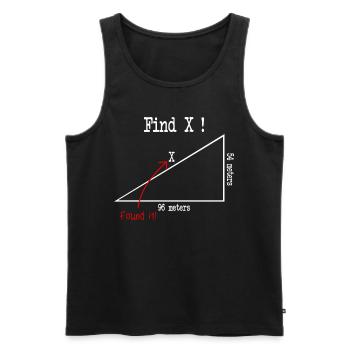 Math math meme Find X Found It pythagoras - Men's Premium Organic Tank Top - black - Front - AI Model Male 178 light (178cm)