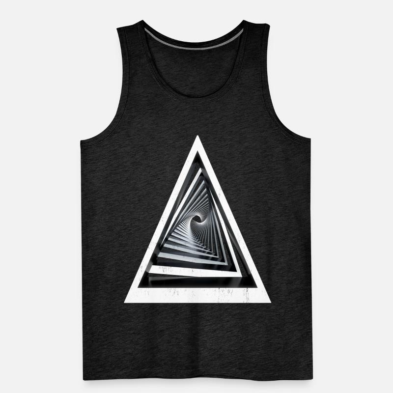 3D triangles - 3D effect Men's Premium Organic Tank Top