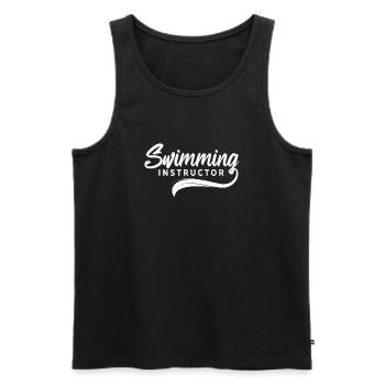 Schwimmlehrer Schwimmen Trainer Lernen - Männer Premium Bio Tank Top - Schwarz - Vorne - AI Model Male 178 light (178cm)