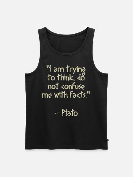 Citation de Platon - I am trying to think | Sagesse - Débardeur bio Premium Homme - noir