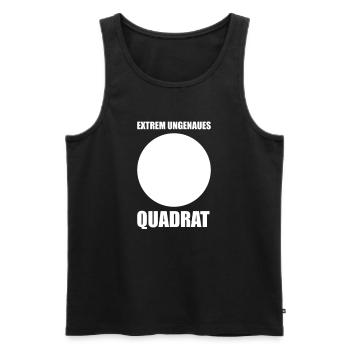 Mathe Mathematik Witz extrem ungenaues Quadrat - Männer Premium Bio Tank Top - Schwarz - Vorne - Michal (187cm)