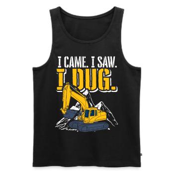 Bagger - Männer Premium Bio Tank Top - Schwarz - Vorne - AI Model Male 178 light (178cm)