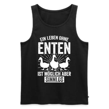 Ente Entenliebhaber Ebauernhof Farm Geschenk - Männer Premium Bio Tank Top - Schwarz - Vorne - Michal (187cm)