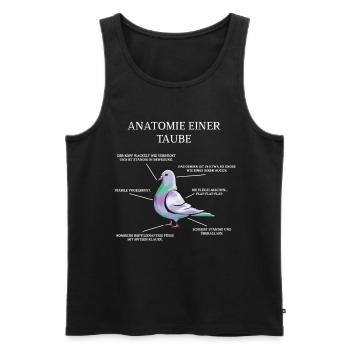 Anatomie einer Taube - Brieftaube Tauben Flüsterer - Männer Premium Bio Tank Top - Schwarz - Vorne - Michal (187cm)