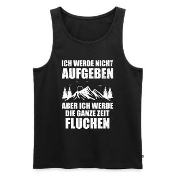 Winter Wandern Klettern ich werde nicht aufgeben - Männer Premium Bio Tank Top - Schwarz - Vorne - Michal (187cm)