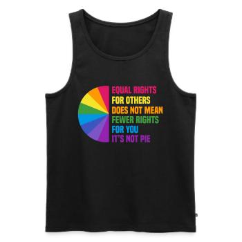 Égalité des droits humains LGBT arc-en-ciel - Débardeur bio Premium Homme - noir - Devant - Michal (187cm)