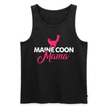 Maine Coon Chats Maman Cadeau Fête des Mères - Débardeur bio Premium Homme - noir - Devant - Michal (187cm)