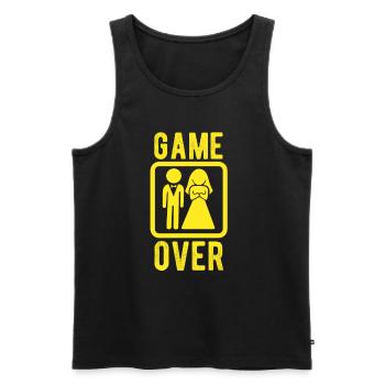 Jeu de mariage sur la partie de Bachelorette - Débardeur bio Premium Homme - noir - Devant - Michal (187cm)