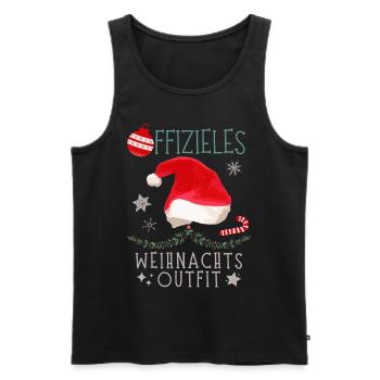 Official Christmas outfit Christmas gift - Men's Premium Organic Tank Top - black - Front - Michal (187cm)