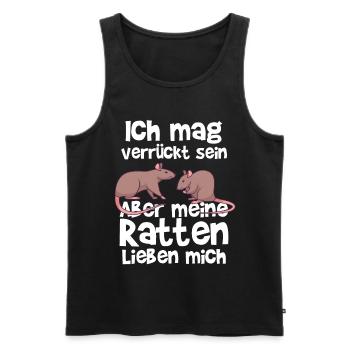 Ratte Nagetier Rattenbesitzer Geschenk - Männer Premium Bio Tank Top - Schwarz - Vorne - Michal (187cm)