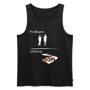 Problemlösung Kartsport Go Kart - Männer Premium Bio Tank Top - Schwarz - Vorne - Michal (187cm)