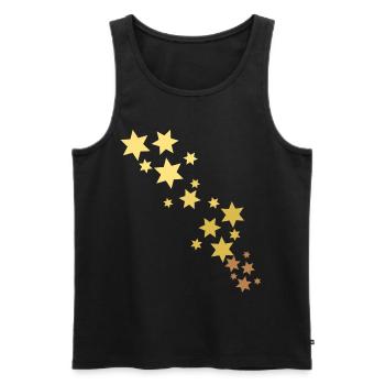 Étoiles - Débardeur bio Premium Homme - noir - Devant - Michal (187cm)