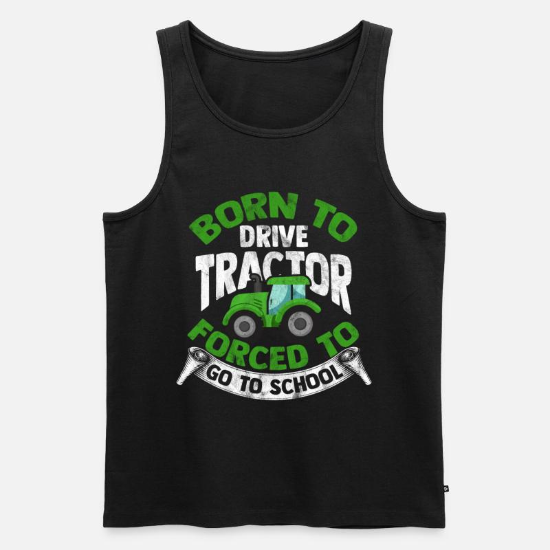 Traktor - Männer Premium Bio Tank Top - Schwarz