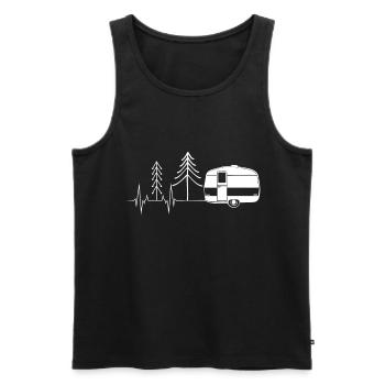 wildnis camper geschenkidee für herren wohnwagen - Männer Premium Bio Tank Top - Schwarz - Vorne - AI Model Male 178 light (178cm)