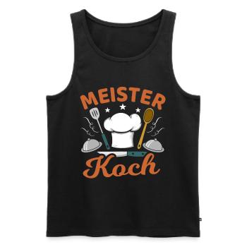 Meisterkoch Sternekoch Koch Kochen - Männer Premium Bio Tank Top - Schwarz - Vorne - Michal (187cm)