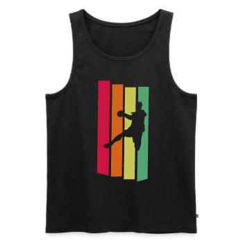 Joueur de handball - handball - Débardeur bio Premium Homme - noir - Devant - Michal (187cm)