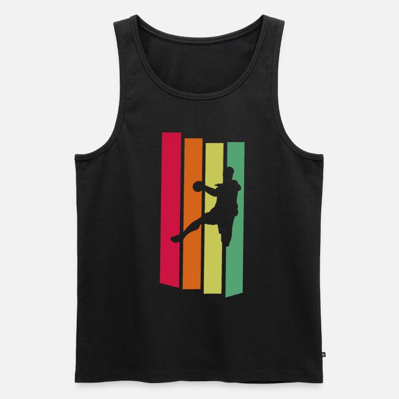 Handballer - Handball - Männer Premium Bio Tank Top - Schwarz