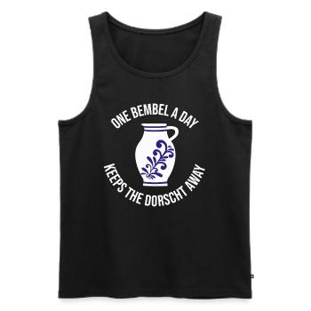 Bembel Most Krug Apfelwein-Krug Geschenk - Männer Premium Bio Tank Top - Schwarz - Vorne - AI Model Male 178 light (178cm)