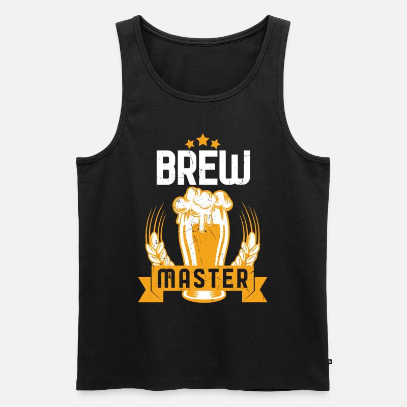 Legend Brew Master Beer Stars - Männer Premium Bio Tank Top - Schwarz