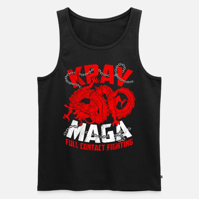 Krav Maga - Männer Premium Bio Tank Top - Schwarz