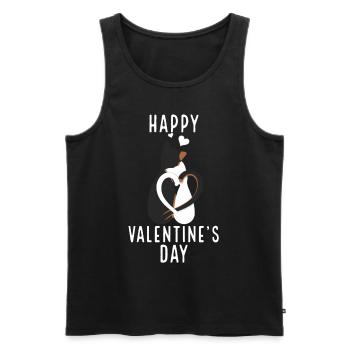 Saint-Valentin, Saint-Valentin, Saint-Valentin - Débardeur bio Premium Homme - noir - Devant - AI Model Male 178 light (178cm)