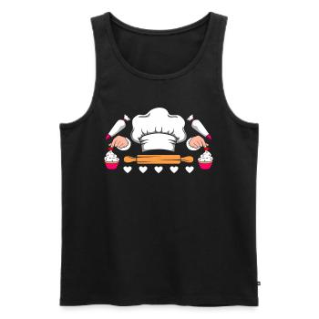 Konditorin - Männer Premium Bio Tank Top - Schwarz - Vorne - Michal (187cm)
