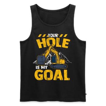 Bagger - Männer Premium Bio Tank Top - Schwarz - Vorne - AI Model Male 178 light (178cm)