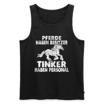 Tinker Reiten Reitstall Pferd Reitsport Reitverein - Männer Premium Bio Tank Top - Schwarz - Vorne - AI Model Male 178 light (178cm)