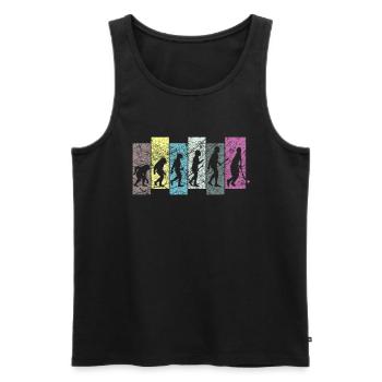 Field Hockey Evolution - Men's Premium Organic Tank Top - black - Front - AI Model Male 178 light (178cm)