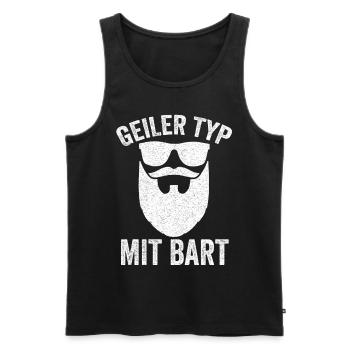 Bartträger Geiler Typ Mit Bart Barbier Hipster Ges - Männer Premium Bio Tank Top - Schwarz - Vorne - Michal (187cm)