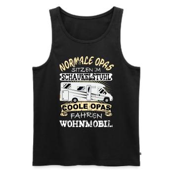 Coole Opas fahren Wohnmobil - Männer Premium Bio Tank Top - Schwarz - Vorne - Michal (187cm)