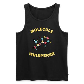Molecule Whisperer Funny Gift - Men's Premium Organic Tank Top - black - Front - Michal (187cm)