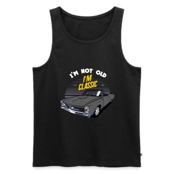 I'm not old I'm classic - Men's Premium Organic Tank Top - black - Front - AI Model Male 178 light (178cm)
