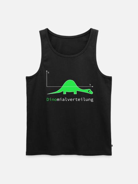 Dinomialverteilung Lustige Nerd Mathe Geschenkidee - Männer Premium Bio Tank Top - Schwarz