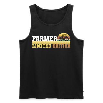 Traktor Traktorfahrer - Männer Premium Bio Tank Top - Schwarz - Vorne - AI Model Male 178 light (178cm)