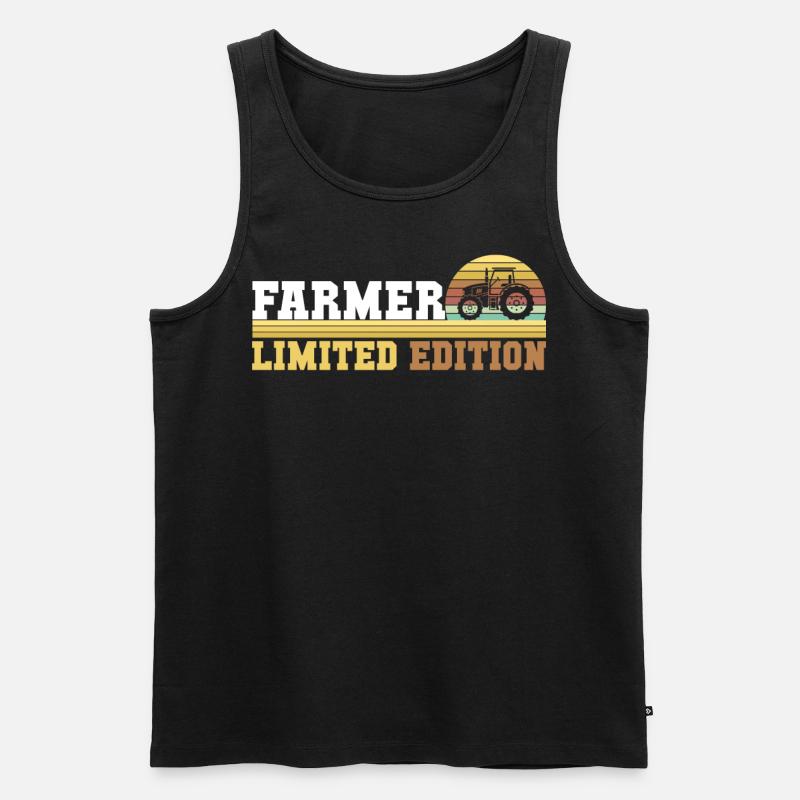 Traktor Traktorfahrer - Männer Premium Bio Tank Top - Schwarz